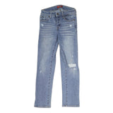 GUESS JEANS Mens Slim Blue Denim Light W26 L29 Distressed Casual Jeans