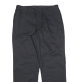 RED KAP Womens Cotton Blend Black Regular Fit Straight Leg Trousers W32 L30
