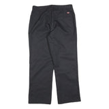 RED KAP Womens Cotton Blend Black Regular Fit Straight Leg Trousers W32 L30