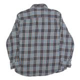 OUTDOOR LIFE Mens Blue & Brown Check Shirt L Cotton Blend Long Sleeve Button