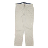 NAUTICA Mens Regular Beige Cotton Blend Trousers W34 L32 Zip Closure Classic Fit