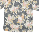 COOKE STREET Mens Grey Pineapple Print Cotton Shirt M Casual Summer Beachwear