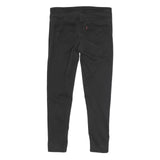LEVI'S Womens Cotton Blend Black Slim Skinny Trousers W30 L26 Zip Closure