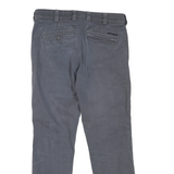 DICKIES Mens Regular Fit Straight Cotton Blend Grey Zip Jeans W32 L30 Workwear