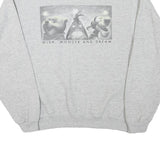 DISNEY Mens Grey Winnie The Pooh Crew Neck M Wish Wonder Dream Sweatshirt