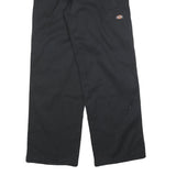 DICKIES Mens Cotton Blend Black Loose Fit Straight Leg Trousers W30 L30 Workwear