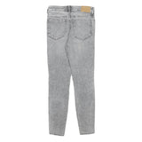 H&M Womens Jeans Grey Slim Skinny Denim W26 L25 Stretch Cotton Blend Zip