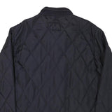 GARRY Womens Navy Blue Quilted Jacket XL Polyester Blend Button Closure Classic