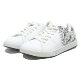 RIP CURL Mens Leather Lace-Up Trainers White UK 8 Stylish Casual Footwear