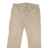 CARHARTT Mens Cotton Blend Beige Workwear Regular Straight Trousers W38 L31
