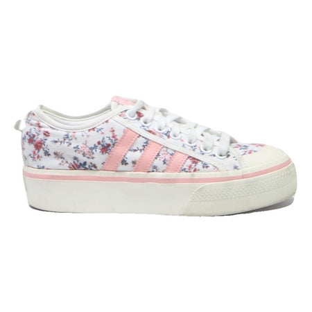 ADIDAS Nizza Platforms Womens Canvas Floral Pink UK 7 Casual Shoes