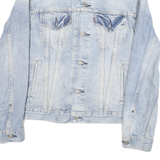 LEVI'S Womens Blue Denim Jacket M Cotton Blend Button Closure Classic Fit