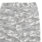 CARHARTT Womens Shorts Grey & White Camouflage Casual UK 22 W40 Relaxed Fit