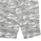CARHARTT Womens Shorts Grey & White Camouflage Casual UK 22 W40 Relaxed Fit