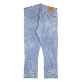 LEVI'S 501 ST BIG E Mens Jeans Blue Regular Straight Denim Light W32 L26 Button