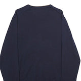 TOMMY HILFIGER Mens Navy Plain Wool Jumper Crew Neck Basic Knit XL Classic