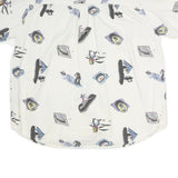 COLEMAN Mens White Cotton Casual Shirt L Printed Camping Outdoors
