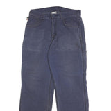 CARHARTT Mens Cotton Blend Blue Regular Straight Trousers W32 L32 Workwear Zip