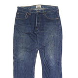 LEVI'S 501 Mens Jeans Blue Regular Straight Denim Medium W34 L27 Classic Button
