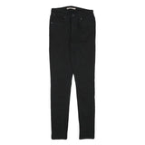 LEVI'S 721 Womens Jeans Black Slim Skinny Denim W24 L28 Zip Cotton Blend