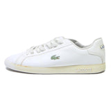 LACOSTE Mens Lerond LCR Leather Trainers White UK 8.5 Classic Casual Sport
