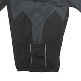 OAKLEY Mens Black Grey Athletic T-Shirt M Short Sleeve Zip Cycle Jersey