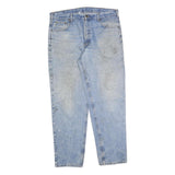 CARHARTT Mens Regular Fit Blue Denim Jeans W38 L32 Zip Closure Classic Style