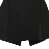 MALVIN Womens Black Cotton Blend Knit Jacket S Faux Fur Collar Open Front