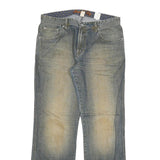 PARALLEL LEG Mens Jeans Blue Relaxed Straight Denim Medium W34 L33 Casual Zip