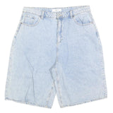 RESERVED Womens Denim Blue Casual Shorts UK 18 W36 Cotton Blend