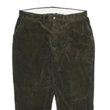 POLO RALPH LAUREN Mens Cotton Olive Relaxed Straight Trousers W38 L26 Corduroy