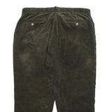 POLO RALPH LAUREN Mens Cotton Olive Relaxed Straight Trousers W38 L26 Corduroy