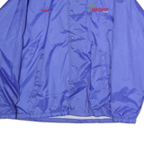 AUGUSTA Mens Blue Coach Jacket XL Polyester Button Closure Light Outerwear