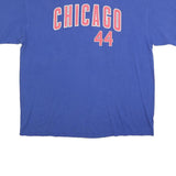 MLB Mens Blue Chicago 44 Graphic T-Shirt 2XL Short Sleeve Crew Neck Cotton Blend