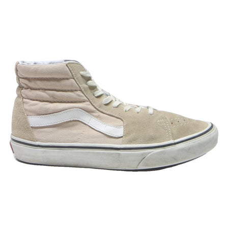 VANS Sk8-Hi Womens Suede Ankle Boots Beige White UK 6.5 Classic Skate Style