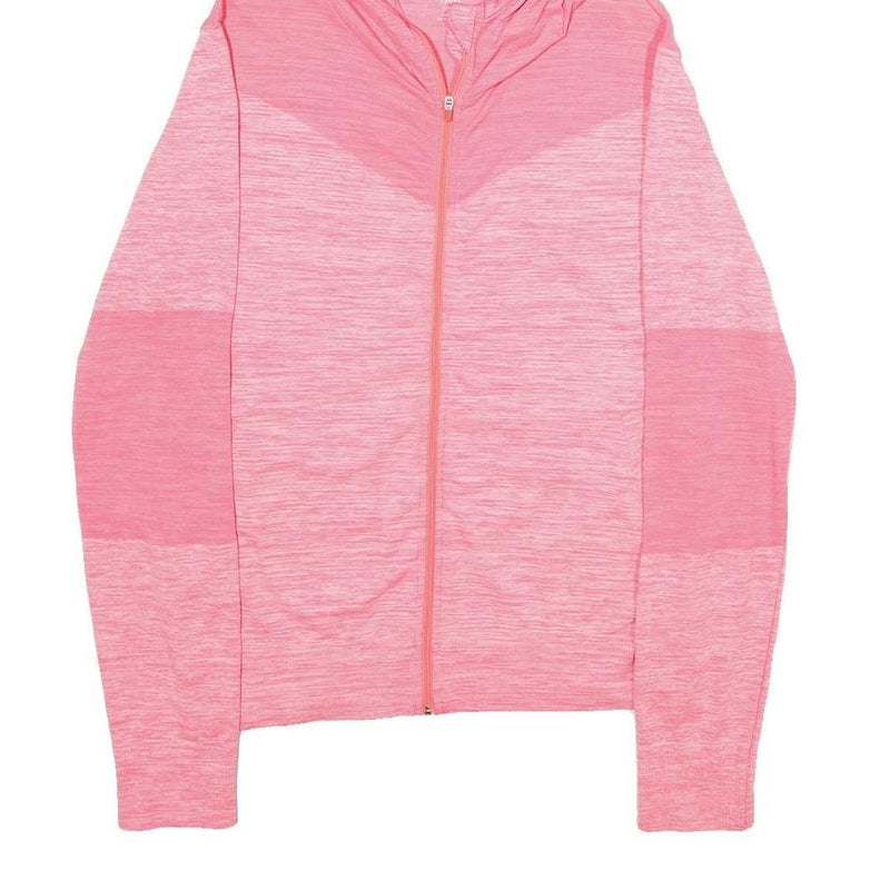 H&M Womens Pink Hooded Full Zip Hoodie M Lightweight Activewear Jacket