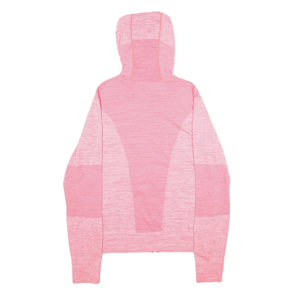 H&M Womens Pink Hooded Full Zip Hoodie M Lightweight Activewear Jacket