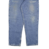 CARHARTT Mens Blue Regular Fit Straight Leg Denim Rinse W36 L31 Zip Jeans