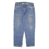 CARHARTT Mens Blue Regular Fit Straight Leg Denim Rinse W36 L31 Zip Jeans