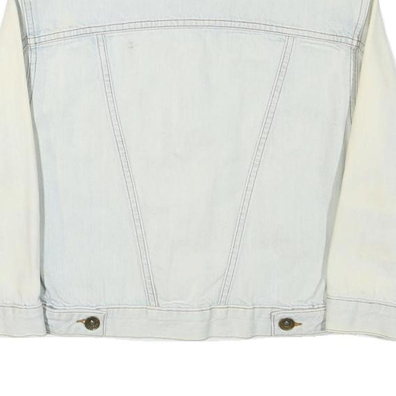 SANDRO Womens White Cotton Blend Button Jacket XXS Denim Casual Outerwear