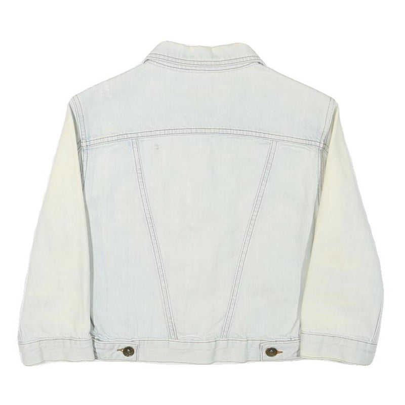 SANDRO Womens White Cotton Blend Button Jacket XXS Denim Casual Outerwear