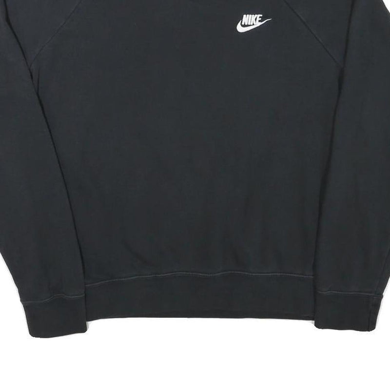NIKE Womens Black Cotton Blend Crew Neck M Sweatshirt Sportswear