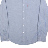 LEVI'S Mens Blue Plain Shirt M Cotton Casual Long Sleeve Classic Fit