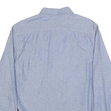 LEVI'S Mens Blue Plain Shirt M Cotton Casual Long Sleeve Classic Fit