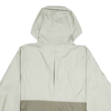 COLUMBIA Womens Grey & Brown Lightweight Nylon Hooded Jacket M Zip Casual