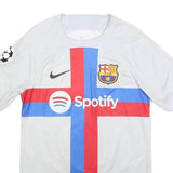 NIKE Mens White Barcelona Football Shirt S Short Sleeve Crew Neck Pedri 8