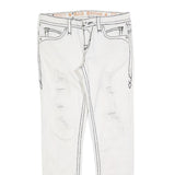 ROCK REVIVAL Womens Jeans White Slim Skinny Denim W30 L30 Embroidered Back
