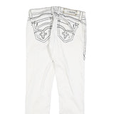 ROCK REVIVAL Womens Jeans White Slim Skinny Denim W30 L30 Embroidered Back