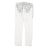 ROCK REVIVAL Womens Jeans White Slim Skinny Denim W30 L30 Embroidered Back