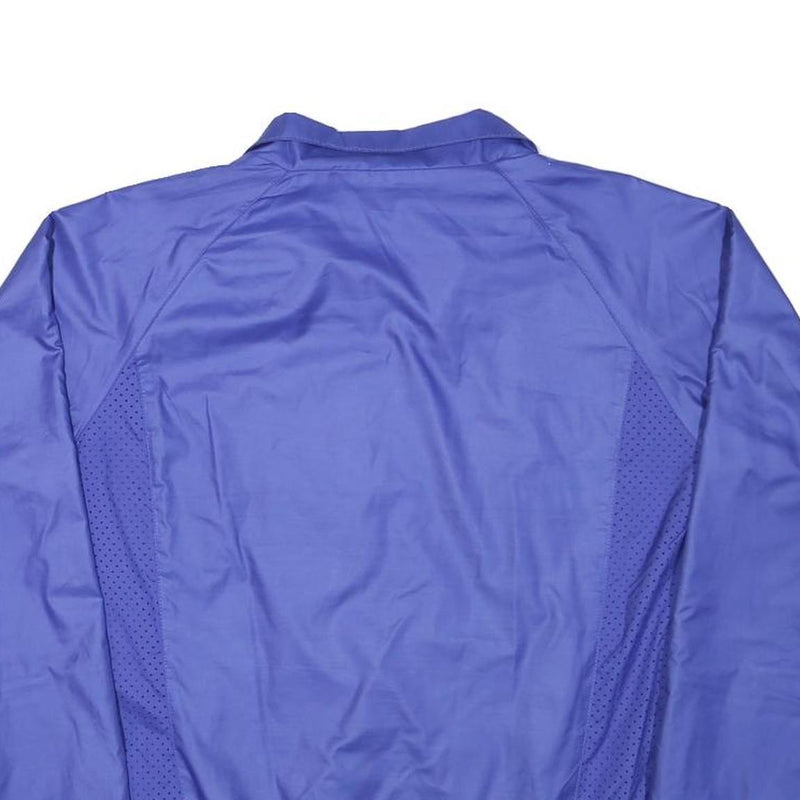 PUMA Womens Blue Polyester Blend Track Jacket L Zip Plain Sport Activewear